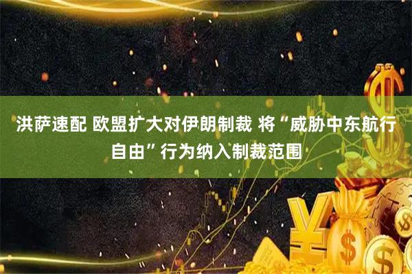 洪萨速配 欧盟扩大对伊朗制裁 将“威胁中东航行自由”行为纳入制裁范围